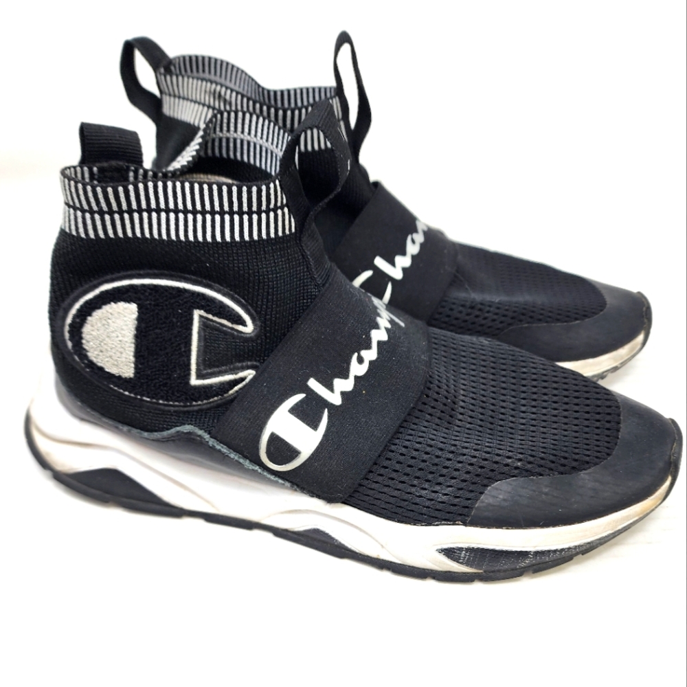 Champion Men's Black Knit Sock Sneakers Slip on Lightweight Athletic Shoe Size 9